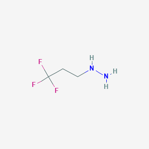 molecular formula C3H7F3N2 B3232692 (3,3,3-Trifluoropropyl)hydrazine CAS No. 1344334-40-2