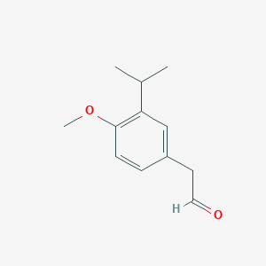 molecular formula C12H16O2 B3232707 2-(3-Isopropyl-4-methoxyphenyl)acetaldehyde CAS No. 134435-50-0