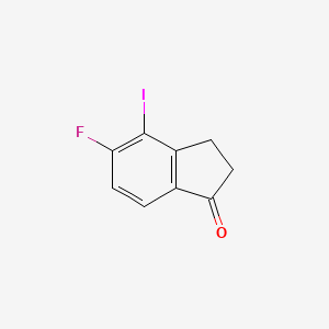 molecular formula C9H6FIO B3232712 1H-Inden-1-one, 5-fluoro-2,3-dihydro-4-iodo- CAS No. 1344894-31-0