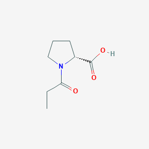 molecular formula C8H13NO3 B3232714 (2R)-1-propanoylpyrrolidine-2-carboxylic acid CAS No. 1344945-82-9
