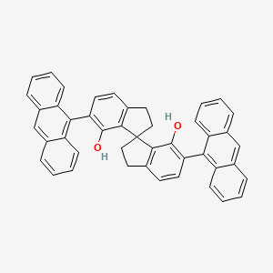 molecular formula C45H32O2 B3232735 5,5'-Di(anthracen-9-yl)-3,3'-spirobi[1,2-dihydroindene]-4,4'-diol CAS No. 1345628-15-0