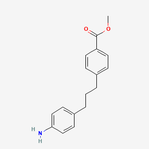 molecular formula C17H19NO2 B3232750 Methyl 4-[3-(4-aminophenyl)propyl]benzoate CAS No. 1346136-02-4