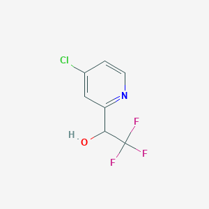 molecular formula C7H5ClF3NO B3232912 1-(4-Chloropyridin-2-yl)-2,2,2-trifluoroethanol CAS No. 1346809-57-1