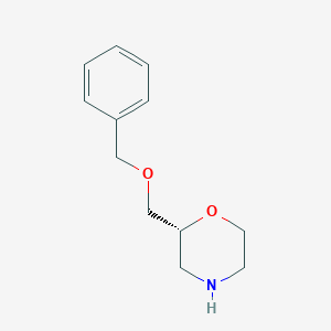 molecular formula C12H17NO2 B3233030 (R)-2-((Benzyloxy)methyl)morpholine CAS No. 135065-70-2