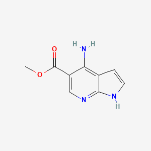 molecular formula C9H9N3O2 B3233278 methyl 4-amino-1H-pyrrolo[2,3-b]pyridine-5-carboxylate CAS No. 1352398-50-5