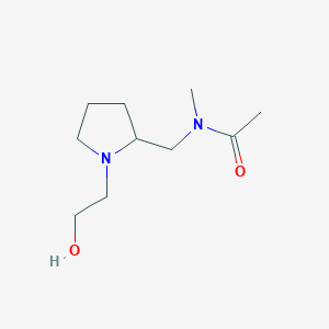 molecular formula C10H20N2O2 B3233495 N-[1-(2-Hydroxy-ethyl)-pyrrolidin-2-ylmethyl]-N-methyl-acetamide CAS No. 1353945-10-4