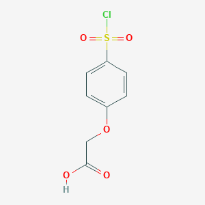molecular formula C8H7ClO5S B032335 2-(4-(Chlorosulfonyl)phenoxy)acetic acid CAS No. 17641-39-3