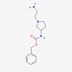 molecular formula C14H21N3O2 B3233529 Benzyl (1-(2-aminoethyl)pyrrolidin-3-yl)carbamate CAS No. 1353945-85-3