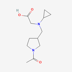 molecular formula C12H20N2O3 B3233631 [(1-Acetyl-pyrrolidin-3-ylmethyl)-cyclopropyl-amino]-acetic acid CAS No. 1353947-85-9
