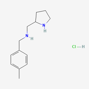 molecular formula C13H21ClN2 B3234512 N-(4-Methylbenzyl)-1-(pyrrolidin-2-yl)methanamine hydrochloride CAS No. 1353977-20-4