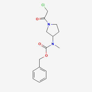 molecular formula C15H19ClN2O3 B3234598 [1-(2-Chloro-acetyl)-pyrrolidin-3-yl]-methyl-carbamic acid benzyl ester CAS No. 1353978-51-4