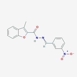 molecular formula C17H13N3O4 B323473 N'-{3-nitrobenzylidene}-3-methyl-1-benzofuran-2-carbohydrazide 