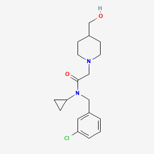 molecular formula C18H25ClN2O2 B3234823 N-(3-Chlorobenzyl)-N-cyclopropyl-2-(4-(hydroxymethyl)piperidin-1-yl)acetamide CAS No. 1353982-32-7