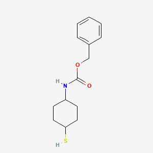 molecular formula C14H19NO2S B3234853 (4-Mercapto-cyclohexyl)-carbamic acid benzyl ester CAS No. 1353983-26-2