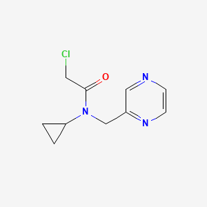 molecular formula C10H12ClN3O B3234883 2-Chloro-N-cyclopropyl-N-pyrazin-2-ylmethyl-acetamide CAS No. 1353984-02-7