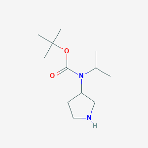 molecular formula C12H24N2O2 B3235107 Isopropyl-pyrrolidin-3-yl-carbamic acid tert-butyl ester CAS No. 1353989-59-9