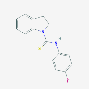 molecular formula C15H13FN2S B323514 N-(4-fluorophenyl)-2,3-dihydro-1H-indole-1-carbothioamide 