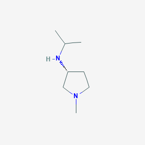 molecular formula C8H18N2 B3235206 Isopropyl-((R)-1-methyl-pyrrolidin-3-yl)-amine CAS No. 1353996-82-3