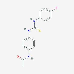 molecular formula C15H14FN3OS B323524 N-[4-({[(4-fluorophenyl)amino]carbonothioyl}amino)phenyl]acetamide 