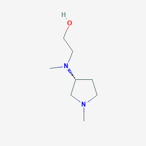molecular formula C8H18N2O B3235246 2-[Methyl-((R)-1-methyl-pyrrolidin-3-yl)-amino]-ethanol CAS No. 1353997-95-1