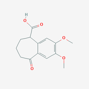 molecular formula C14H16O5 B032353 2,3-二甲氧基-9-氧代-6,7,8,9-四氢-5H-苯并[7]环庚烯-5-羧酸 CAS No. 58774-26-8
