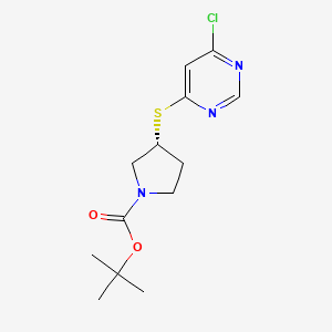 (R)-3-(6-Chloro-pyrimidin-4-ylsulfanyl)-pyrrolidine-1-carboxylic acid tert-butyl ester