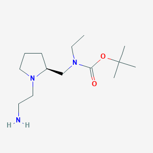 molecular formula C14H29N3O2 B3235532 [(S)-1-(2-Amino-ethyl)-pyrrolidin-2-ylmethyl]-ethyl-carbamic acid tert-butyl ester CAS No. 1354018-97-5