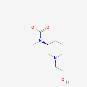 molecular formula C13H26N2O3 B3235542 [(S)-1-(2-Hydroxy-ethyl)-piperidin-3-yl]-methyl-carbamic acid tert-butyl ester CAS No. 1354019-36-5