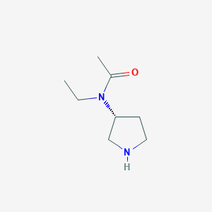 molecular formula C8H16N2O B3235548 (R)-N-Ethyl-N-(pyrrolidin-3-yl)acetamide CAS No. 1354019-39-8