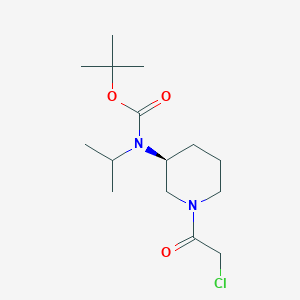 molecular formula C15H27ClN2O3 B3235551 [(S)-1-(2-Chloro-acetyl)-piperidin-3-yl]-isopropyl-carbamic acid tert-butyl ester CAS No. 1354019-47-8