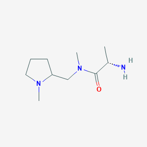 molecular formula C10H21N3O B3235582 (S)-2-Amino-N-methyl-N-(1-methyl-pyrrolidin-2-ylmethyl)-propionamide CAS No. 1354025-23-2