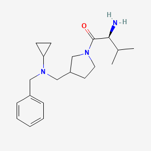 molecular formula C20H31N3O B3235586 (S)-2-Amino-1-{3-[(benzyl-cyclopropyl-amino)-methyl]-pyrrolidin-1-yl}-3-methyl-butan-1-one CAS No. 1354025-29-8