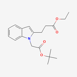 Ethyl 3-(1-(2-(tert-butoxy)-2-oxoethyl)-1H-indol-2-yl)propanoate