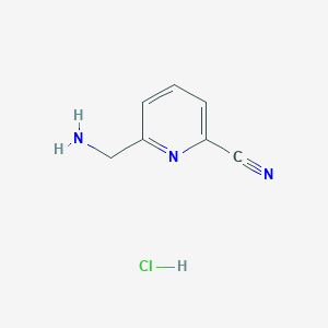 molecular formula C7H8ClN3 B3235623 6-(Aminomethyl)picolinonitrile hydrochloride CAS No. 135450-25-8