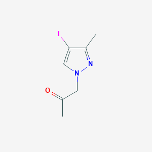 molecular formula C7H9IN2O B3235636 1-(4-Iodo-3-methylpyrazolyl)acetone CAS No. 1354703-43-7