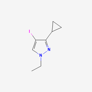 molecular formula C8H11IN2 B3235637 3-Cyclopropyl-1-ethyl-4-iodo-1H-pyrazole CAS No. 1354703-46-0