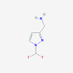 1-[1-(difluoromethyl)-1H-pyrazol-3-yl]methanamine