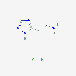 molecular formula C4H9ClN4 B3235777 2-(4H-1,2,4-triazol-3-yl)ethan-1-amine hydrochloride CAS No. 1354954-61-2