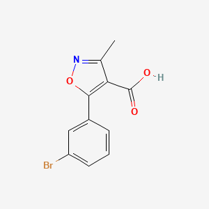 molecular formula C11H8BrNO3 B3235812 5-(3-Bromo-phenyl)-3-methyl-isoxazole-4-carboxylic acid CAS No. 1355334-93-8