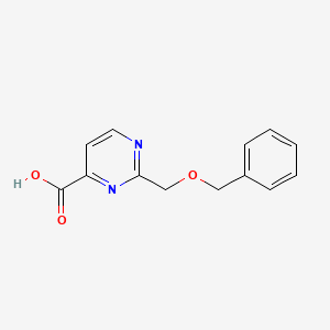 molecular formula C13H12N2O3 B3235854 2-((Benzyloxy)methyl)pyrimidine-4-carboxylic acid CAS No. 1356111-36-8