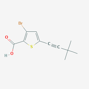 3-Bromo-5-(3,3-dimethylbut-1-yn-1-yl)thiophene-2-carboxylic acid