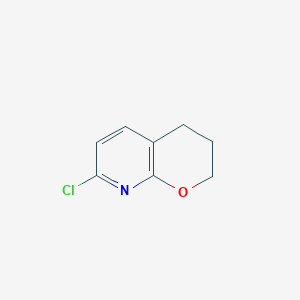 molecular formula C8H8ClNO B3235884 7-chloro-3,4-dihydro-2H-pyrano[2,3-b]pyridine CAS No. 1356542-53-4
