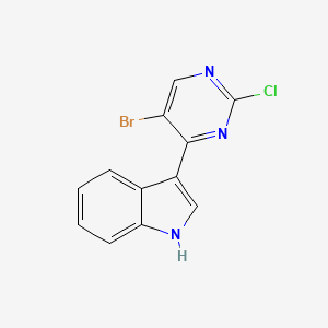 molecular formula C12H7BrClN3 B3235901 3-(5-bromo-2-chloropyrimidin-4-yl)-1H-indole CAS No. 1356962-87-2