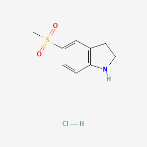molecular formula C9H12ClNO2S B3235911 5-(Methylsulfonyl)indoline hydrochloride CAS No. 1357352-49-8