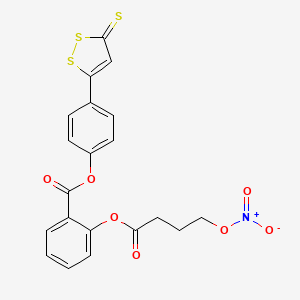 molecular formula C20H15NO7S3 B3235942 NOSH-aspirin CAS No. 1357362-67-4