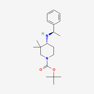 (R)-tert-butyl 3,3-dimethyl-4-((R)-1-phenylethylamino)piperidine-1-carboxylate