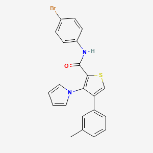 N-(4-bromophenyl)-4-(3-methylphenyl)-3-(1H-pyrrol-1-yl)thiophene-2-carboxamide