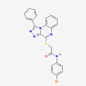 molecular formula C23H16BrN5OS B3235976 N-(4-bromophenyl)-2-({1-phenyl-[1,2,4]triazolo[4,3-a]quinoxalin-4-yl}sulfanyl)acetamide CAS No. 1358351-57-1
