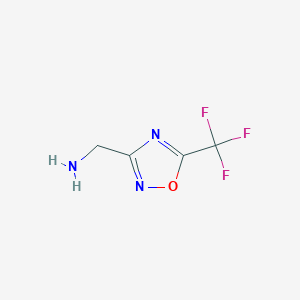B3236020 (5-(Trifluoromethyl)-1,2,4-oxadiazol-3-yl)methanamine CAS No. 1359822-77-7