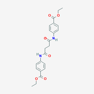 molecular formula C22H24N2O6 B323605 ETHYL 4-(3-{[4-(ETHOXYCARBONYL)PHENYL]CARBAMOYL}PROPANAMIDO)BENZOATE 